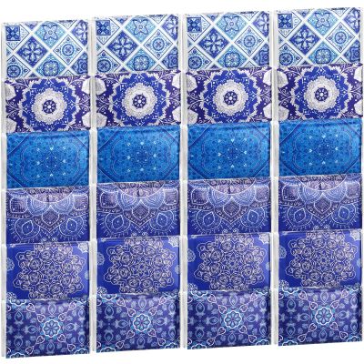 24 Packs Travel Size Tissue Pocket Slim Pack Facial 3 Ply Wallet Size Pocket Tissues for Travel Wedding Party Favors, 6 Styles(Geometric Flower)