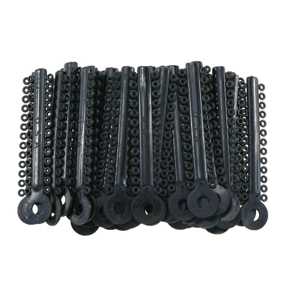 1040Pcs/Bag Dental Orthodontic Ligature Ties Elastic Rubber Bands Black Color 1040-5#