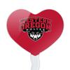 Western Oregon University Primary Logo Heart Love Cupcake Picks Toppers Decoration Set of 6 view 2