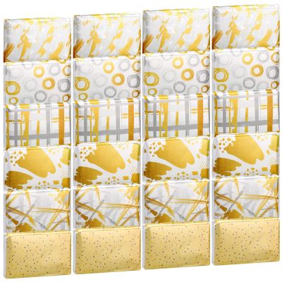 24 Packs Travel Size Tissue Pocket Slim Pack Facial 3 Ply Wallet Size Pocket Tissues for Travel Wedding Party Favors, 6 Styles(Stylish Style)