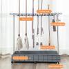 Broom and Mop Holder Put Wet Mops,Movable Floor Standing Cleaning Tool Cart,Broom Holder Organizer,Stainless Steel Storage Durable Storage,for Garages,Hotels, Schools,Restaurants,Etc (Size : 4slots) view 2