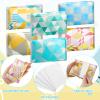 24 Packs Travel Size Tissue Pocket Slim Pack Facial 3 Ply Wallet Size Pocket Tissues for Travel Wedding Party Favors, 6 Styles(Cute Geometric) view 3