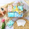 24 Packs Travel Size Tissue Pocket Slim Pack Facial 3 Ply Wallet Size Pocket Tissues for Travel Wedding Party Favors, 6 Styles(Cute Geometric) view 4