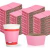 zsccxq Disposable Coffee Cup Sleeves Corrugated Kraft Paper Coffee Cup Sleeves Holder Protective Insulated Heat Espresso ForHot Drinks 8-24oz (Pink, 200 Pcs) view 1