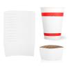 zsccxq Disposable Coffee Cup Sleeves Corrugated Kraft Paper Coffee Cup Sleeves Holder Protective Insulated Heat Espresso ForHot Drinks 8-24oz (White, 100 Pcs) view 1