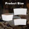 zsccxq Disposable Coffee Cup Sleeves Corrugated Kraft Paper Coffee Cup Sleeves Holder Protective Insulated Heat Espresso ForHot Drinks 8-24oz (White, 100 Pcs) view 2