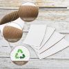 zsccxq Disposable Coffee Cup Sleeves Corrugated Kraft Paper Coffee Cup Sleeves Holder Protective Insulated Heat Espresso ForHot Drinks 8-24oz (White, 100 Pcs) view 4