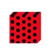 TUIC 2-ply Red and Black Dot Disposable Napkin 13 x 13 Inch Napkins Paper for Party Supplies Cocktail Wedding Birthday Anniversary Halloween Christmas Party Event (40 Pack) view 1