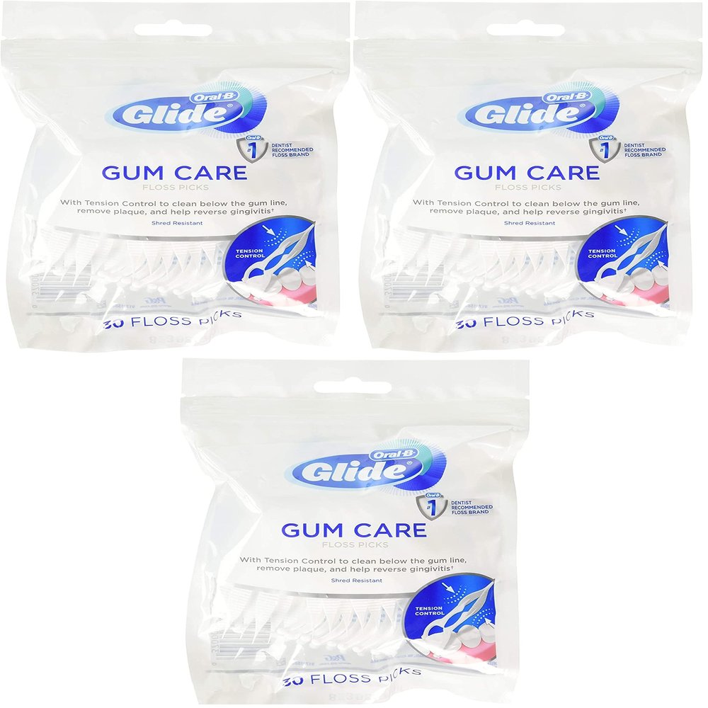 Glide Pro-Health Advanced Floss Picks 30 Ea,30 Count (Pack of 3)