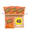 Takis Intense Nacho 40 pc / 1 oz Multipack - Cheddar Cheese Flavored Non-Spicy Rolled Tortilla Chips - Individual Bags, Perfect for Tailgates, Parties, Lunchboxes or Lunches view 1