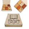 Wedding For Guest Couple Design Souvenir Groom Bride Deluxe Bridal Shower Gift Box Basket Fresh Nuts Fruits, Snack Food Box, Sympathy, Reusable Wooden view 1