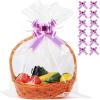 50 Packs Large Cellophane Bags 18" X 24" Clear Cellophane Gift Basket Wraps 2.3 Mil Thick Transparent Cello Bags for Basket, 50ct Ribbon Bows UltraOutlet Ribbons and Bows, not of Paper, for Gift Wrapping view 1