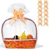 50 Packs 32 x 40 Inch Cellophane Bags for Basket Extra-large Jumbo Clear Cellophane Wraps Clear Huge Cello Bags for Baskets, Gifts, Christmas Trees, Treats, Arts and Crafts, 50ct Ribbon Bows view 1