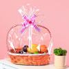 UltraOutlet 50 Packs Large Cellophane Bags 18" x 24" Clear Cellophane Gift Basket Wraps 2.3 Mil Thick Transparent Cello Bags for Fruit Basket, Gift Wrap, Treats, Arts and Crafts, 50ct Ribbon Bows view 2