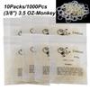 10Packs/1000Pcs Dental Orthodontic Elastics Latex Rubber Bands (10Bags-Monkey-3/8-3.5OZ) view 2