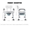 3-in-1 Raised Toilet Seat, with Handles 22in Width,Height Adjustable Elevated Toilet Seat,300 lbs for Elderly, Pregnant,Disabled view 2