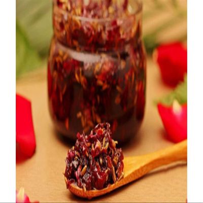 GHOTARAM Authentic Mint And Damask Roses Gulkand Rich in Antioxidants, Sun-Cooked Natural Gulkand, Improves Digestion-400g(400g*1Pac)