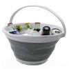 SAMMART Collapsible Bucket (10L, White/Grey) view 2