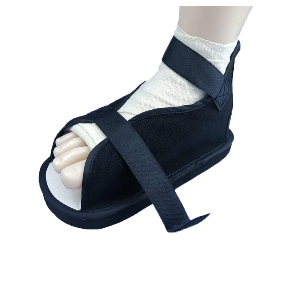 1 Pack Post up Recovery Shoe for Left or Right Foot, Adjustable Medical Walking Boot Open Toe Plaster Cast Shoe for Post Surgery, Operation Foot Support, Broken Foot Toe, Stress Fractures, Bunions, Injured or Hammer Toe Fixed Gypsum Shoe Women Men