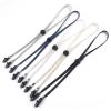 5 Pieces Adjustable Hat Strap Clips Windproof Anti-Loss Cap Strap Clips Hat Chin Cord for Travel, Golfing, Fishing Light Gray view 1