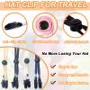 5 Pieces Adjustable Hat Strap Clips Windproof Anti-Loss Cap Strap Clips Hat Chin Cord for Travel, Golfing, Fishing Light Gray view 4