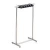 Broom And Mop Holder Put Wet Mops Movable Floor-Mounted Mop Rack Floor Standing Cleaning Tool Cart Storage,Cleaning Supplies Organizer,5 Slots 6 Hooks,for Garden,Garage,Schools,Factories,Hotels ( Size view 1