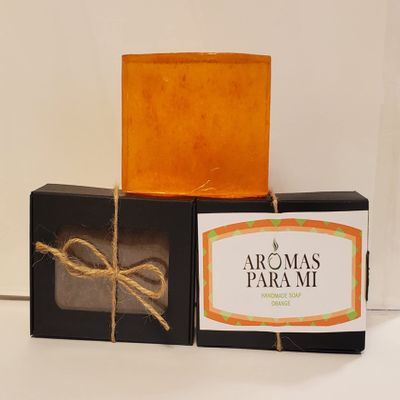 Orange Handmade Soap with Honey base natural orange juice & orange Zest