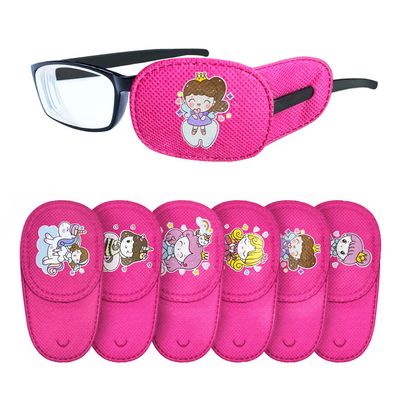6PCS Eye Patch for Kids Girls Boys Colorful & Soft Eye Patch for Glasses Lazy Eye Patches for Left or Right Eyes More Styles (to Cover Right Eye, Pink-Little Princess)