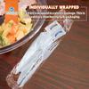 Bulk Heavy Weight Cutlery Individually Wrapped White Plastic Cutlery Knife, Spoon, Fork Pack with Napkin and Salt and Pepper Packets - Extra Strong & Resistant view 4