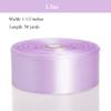 YASEO 1 1/2 Inch Lilac Solid Satin Ribbon, 50 Yards Craft Fabric Ribbon for Gift Wrapping Floral Bouquets Wedding Party Decoration view 3