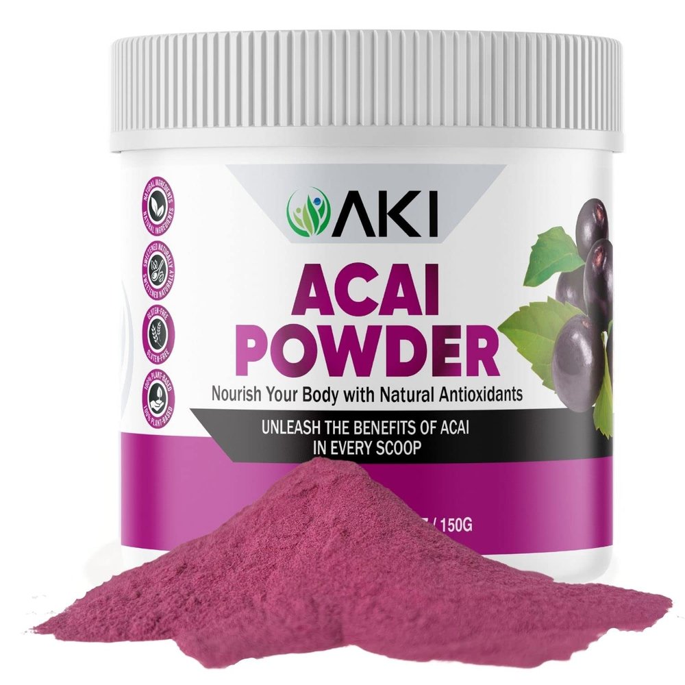 AKI Acai Powder - Nourish Your Body with Ideal Vitamins & Nutrients - Powder for Smoothies - Non-GMO, Vegan Friendly & Gluten Free (5.30oz/150g)
