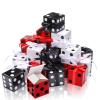 Ctosree 50 Pcs Dice Favor Boxes 2 x 2 x 2 Inch Casino Theme Party Decor Casino Night Decorations Red Black White Dice Gable Box Goodie Box with Ribbon view 1