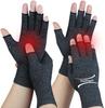 2 Pairs Arthritis Gloves for Pain Relief, Compression Gloves for Arthritis, Carpal Tunnel, Osteoarthritis, Joint, Typing, Driving, Fingerless Hand Gloves for Women Men (Black1+Black1, Large) view 1