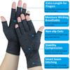 2 Pairs Arthritis Gloves for Pain Relief, Compression Gloves for Arthritis, Carpal Tunnel, Osteoarthritis, Joint, Typing, Driving, Fingerless Hand Gloves for Women Men (Black1+Black1, Large) view 2