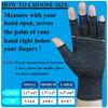 2 Pairs Arthritis Gloves for Pain Relief, Compression Gloves for Arthritis, Carpal Tunnel, Osteoarthritis, Joint, Typing, Driving, Fingerless Hand Gloves for Women Men (Black1+Black1, Large) view 4
