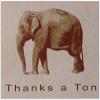 Small World Greetings Thanks A Ton Elephant Thank You Cards 12 Count - Blank Inside with Envelopes - A2 Size (5.5x4.25) view 1