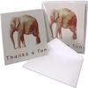 Small World Greetings Thanks A Ton Elephant Thank You Cards 12 Count - Blank Inside with Envelopes - A2 Size (5.5x4.25) view 2