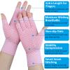 2 Pairs Arthritis Gloves for Pain Relief, Compression Gloves for Arthritis, Carpal Tunnel, Osteoarthritis, Joint, Typing, Driving, Fingerless Hand Gloves for Women Men (Pink1+Purple1, Medium) view 2