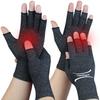 2 Pairs Arthritis Gloves for Pain Relief, Compression Gloves for Arthritis, Carpal Tunnel, Osteoarthritis, Joint, Typing, Driving, Fingerless Hand Gloves for Women Men (Black1+Black1, Medium) view 1