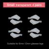 YI DUN Anti-slip Glasses Ear Grip Silicone Eyeglassess Ear Clips Hook Soft Eyewear Retainers Near-ssighted Glasses Sports Glasses (White small 4 pairs) view 2