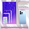 100 Pack Holographic Bags, Resealable Bags for Small Business with Front Window Sample Bags Candy Bags Sealable Mylar Bags with 100 Color Labels(Purple-Pink,5 * 7 Inch) view 3