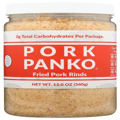 Pork Panko Fried Carb Pork Rinds, Gluten Free, Carb Free, 12 Ounces (Pack Of 6)