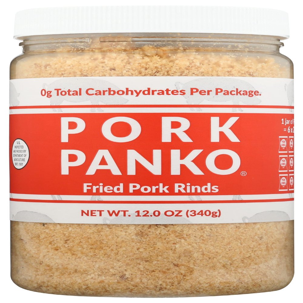 Pork Panko Fried Carb Pork Rinds, Gluten Free, Carb Free, 12 Ounces (Pack Of 6)