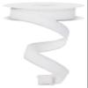 Craig Bachman 7/8" Fuzzy Edge Ribbon: White (10 Yards) - Floral Arrangement, Gift Wrapping, Holiday, Wreath, Bow, Fabric Craft Wired Edge Ribbon view 1