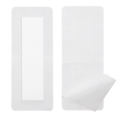 20 Pcs Breathable Knee Replacement Surgery Island Dressing | 4x10 Inch Long Post Surgery Bordered Gauze Bandage with Adhesive Border + Absorbent Dressing Pad, Hip Surgery Large Wound Incision Recovery
