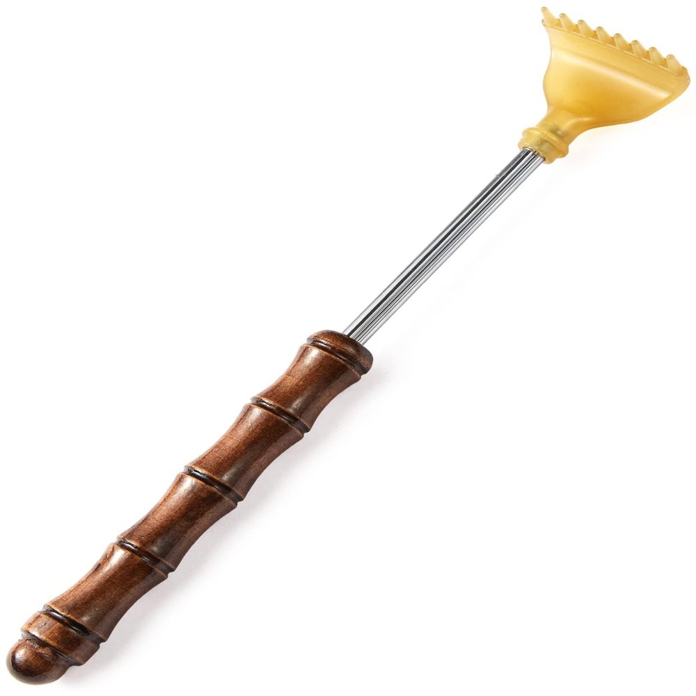 Lyanxinlei Back Scratcher Premium Scratcher for Back & Body,The Original Extendable Buffalo Horn Folding Body Scratcher for Adults/Men/Women.