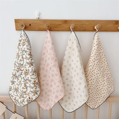 BuLuTu Softer Highly Absorbent Cleaning Cloths Oil Washable Reusable Cleaning Window Gifts,100% Cotton Cleaning Rags with Fresh Floral Pattern for Home and Kitchen Bar Mops Towels