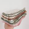 BuLuTu Softer Highly Absorbent Cleaning Cloths Oil Washable Reusable Cleaning Window Gifts,100% Cotton Cleaning Rags with Fresh Floral Pattern for Home and Kitchen Bar Mops Towels view 2