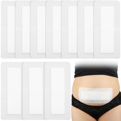 10 Pcs C-Section Incision Adhesive Island Dressing 4"x10" Bandage Breathable Bordered Gauze Pads for Post Abdominal Surgery Hysterectomy Tummy Tuck Recovery Wounds Cover Women Patients