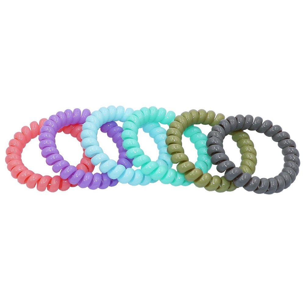 MaberryTech Direct Sensory Chew Bracelet for kids, 6 Pack Stretchy Coil Bracelets Fidget Toys for Boys Girls with Autism ADHD Anxiety, Sensory Chew Toys for Autistic Children